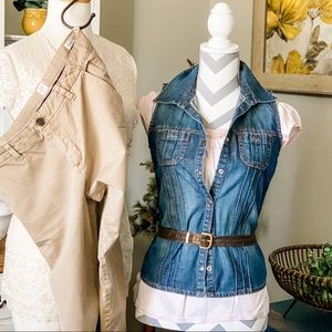 Sleeveless Denim Top!